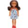 Picture of Mattel Barbie: Chelsea with Blue Dress, Headband & Brown Hair Mini Doll (HXM97)
