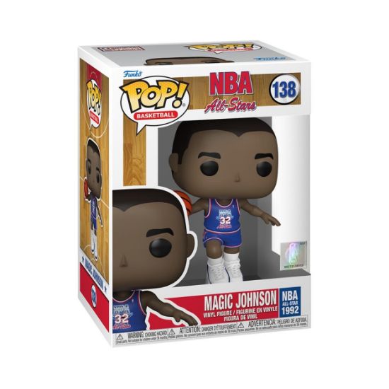 Picture of Funko Pop! Basketball: NBA All Stars - Magic Johnson (Blue All Star Uni 1992) #138 Vinyl Figure