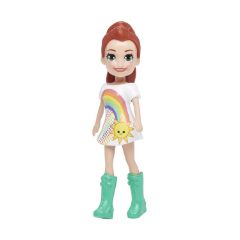 Picture of Mattel Polly Pocket Impulse Doll - Lila in Rainbow Dress (HDW47)