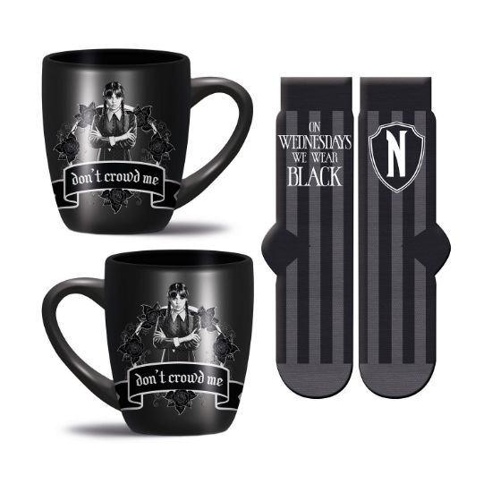 Picture of Pyramid: Wednesday - Wear Black Mug & Socks Set (GP2400893)