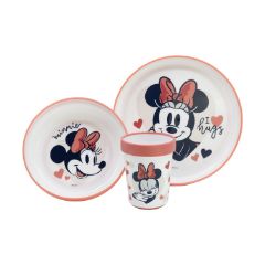Picture of Stor Disney: Minnie Mouse Heart Full - Baby Non Slip 3 Pcs Bicolor Premium Set In Gift Box (10795)