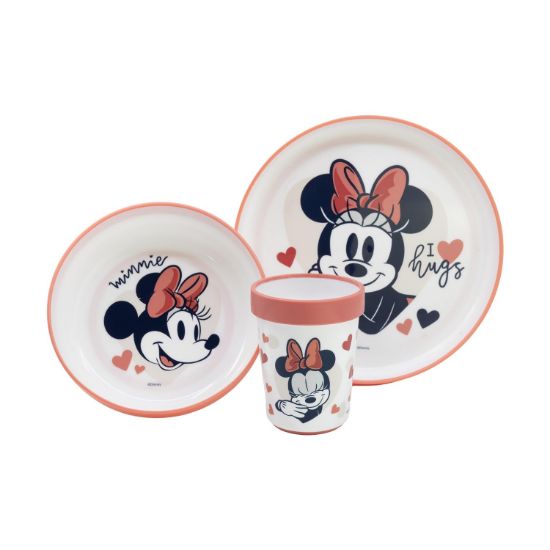 Picture of Stor Disney: Minnie Mouse Heart Full - Baby Non Slip 3 Pcs Bicolor Premium Set In Gift Box (10795)