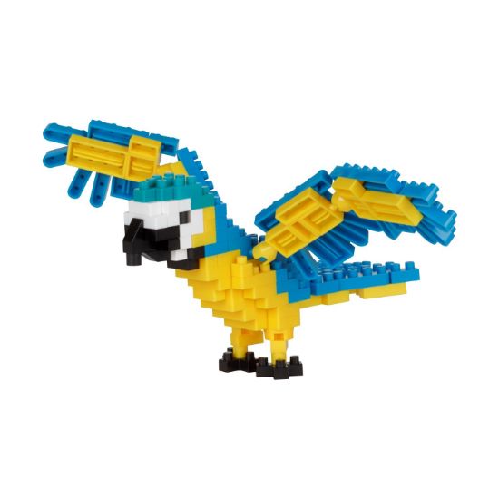 Picture of Bandai Nanoblock : Animal - Perroquet bleu et jaune Building Block Figure (NBC343)
