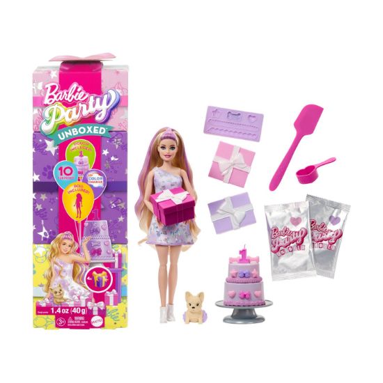 Picture of Mattel Barbie: Party Unboxed Reveal - Blonde Hair Doll (JFG70)