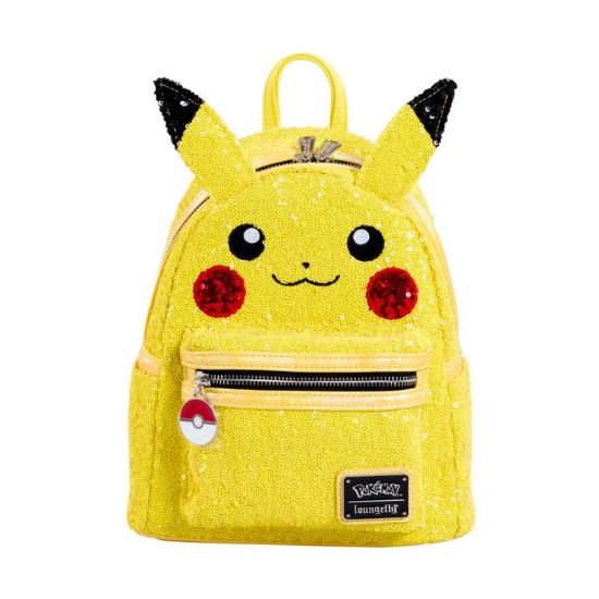 Picture of Loungefly Pokemon: World 1-1 Games Sequin Pikachu Cosplay Mini Backpack (PMBK0218)