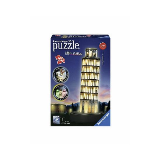 Picture of Ravensburger 3D Puzzle: Night Edition Leaning Tower of Pisa (216pcs) (12515)
