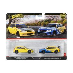 Picture of Mattel Hot Wheels®: Premium Car Culture - '99 Honda Civic Type-R (EK9) & Honda Civic Type-R (JBL00)