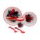 Picture of Stor: Marvel Spiderman - 5 Pcs Non Slip Bicolor Premium Set (Plate Bowl Tumbler 260 Ml & Cutlery) (83581)