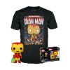 Picture of Funko Pop! & Tee (Adult): Marvel - Holiday Iron Man (Glows in the Dark) Vinyl Figure & T-Shirt (S)