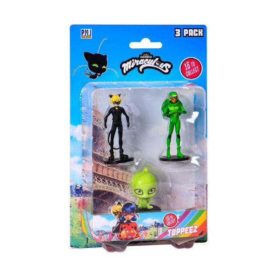 Picture of P.M.I. Miraculous Pencil Toppers - 3 Pack (S1) (Random) (MLB2020)