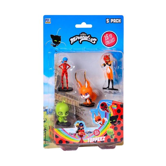 Picture of P.M.I. Miraculous Pencil Toppers - 5 Pack -including 1 hidden character (S1) (Random) (MLB2040)