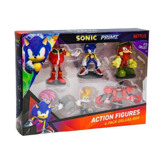 Picture of P.M.I. Sonic Prime - 6 Pack Deluxe Box (S1) Action Figures (7.5cm) (Random) (SON6070)