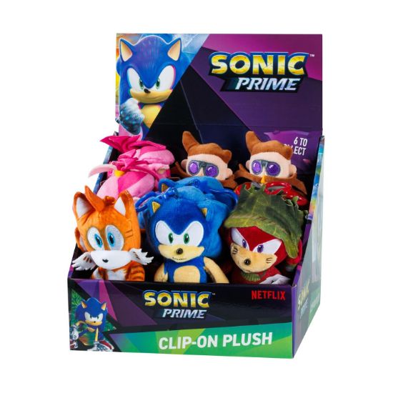 Picture of P.M.I. Sonic Prime Clip On Plush Character (15cm) (S1) (Random) (SON7004)