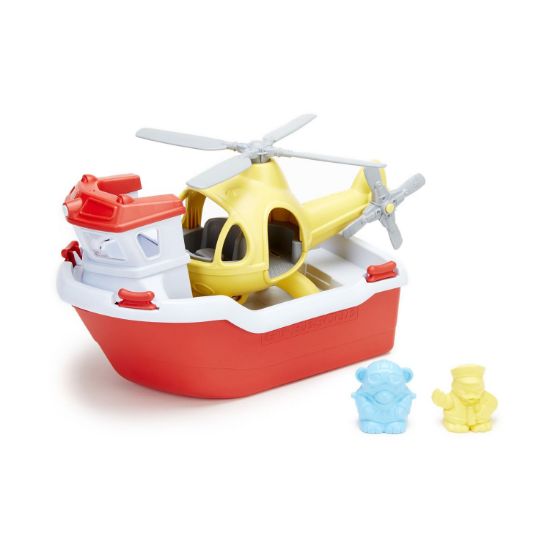 Picture of Green Toys: Rescue Boat with Helicopter (RBH1-1155)