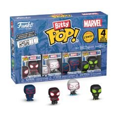 Picture of Funko Bitty Pop! 4-Pack: Spider-Man - Miles Morales, Ghost-Spider, Spider-Man 2099, Spider-Man Stealth Suit Vinyl Figures