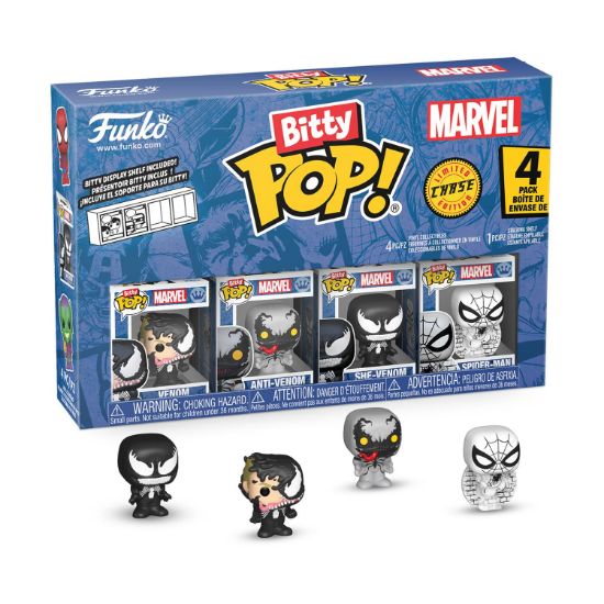 Picture of Funko Bitty Pop! 4-Pack: Spider-Man - Venom, Anti-Venom, She-Venom, Spider-Man Vinyl Figures