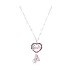 Picture of Carat Shop Barbie - Crystal Heart and Roller Skate Necklace (BMN00004)
