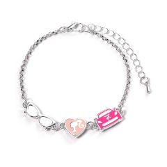 Picture of Carat Shop Barbie - Charm Bracelet with Three Enamelled Classic Charms - Silhouette, Glasses & Corvette (BMCB0008)