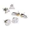 Picture of Carat Shop Harry Potter - Deathly Hallows/Golden Snitch/Platform Stud Earring Set (WE0104)