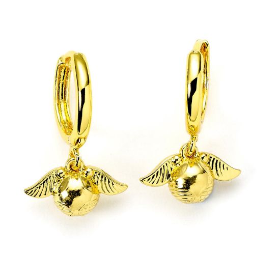 Picture of Carat Shop Harry Potter - Golden Snitch Gold Tone Huggy Earrings (WE3D0004)