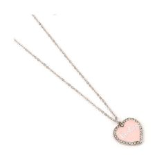 Picture of Carat Shop Barbie - Pink Enamel Heart Pendant Necklace with Crystal (BMN00003)