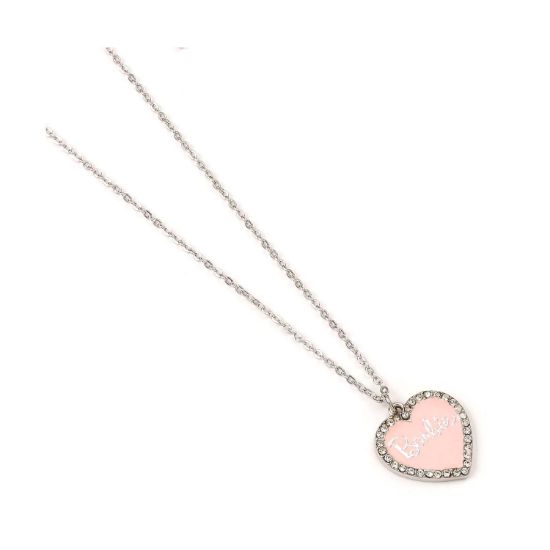 Picture of Carat Shop Barbie - Pink Enamel Heart Pendant Necklace with Crystal (BMN00003)