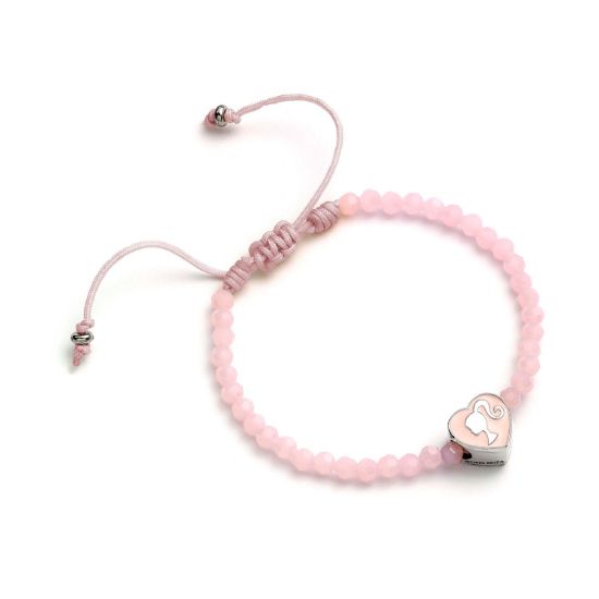 Picture of Carat Shop Barbie - Pink Bead Friendship Bracelet with Heart Shaped Bead (BMFB0007)