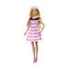 Picture of Mattel Barbie® 65th Anniversary - Blonde Doll with Pink Striped Dress (HTH66)