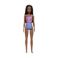 Picture of Mattel Barbie: Beach - Dark Skin Doll Wearing Tropical Pink and Blue Swimsuit (HXX49)