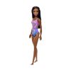Picture of Mattel Barbie: Beach - Dark Skin Doll Wearing Tropical Pink and Blue Swimsuit (HXX49)
