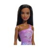 Picture of Mattel Barbie: Beach - Dark Skin Doll Wearing Tropical Pink and Blue Swimsuit (HXX49)