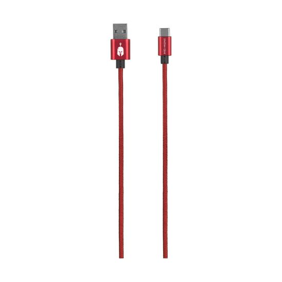 Picture of Spartan Gear - Double Sided USB Cable (Type C) (length: 2m - compatible with playstation 5, xbox series x/s, tablet, mobile) (colour: Red)