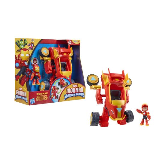 Picture of Hasbro Marvel: Iron Man And His Awesome Friends - Iron Man 2 in 1 Mech Suit & Vehicle - Figure & Vehicle (G1474)