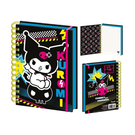 Picture of Pyramid: Kuromi - Punk Vibes A5 Wiro Notebook (SR2401855)