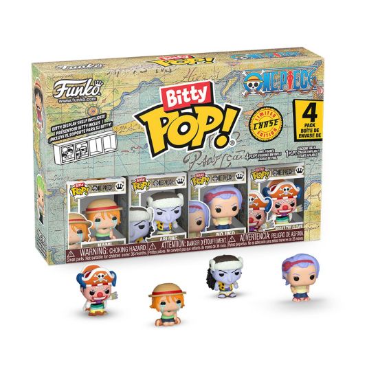 Picture of Funko Bitty Pop! 4-Pack: One Piece - Nami, Arlong, Nojiko, Bitty Pop! Chase Vinyl Figures