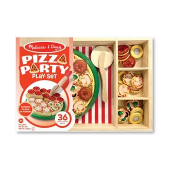 Picture of Melissa & Doug Pretend Play: Wood - Pizza Party Playset (6074863)
