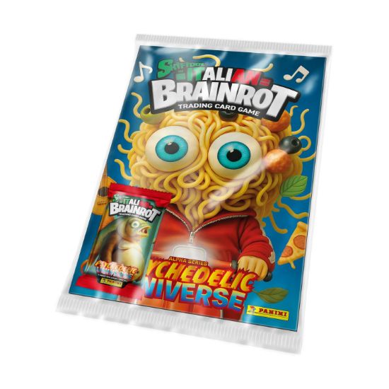 Picture of Panini Italian Brainrot: Alpha Series - Psychedelic Universe Starter Pack (1 Album plus 1 Pack of 7 Cards)
