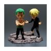 Picture of Banpresto World Collectable Figure Log Stories: One Piece - Roronoa Zoro & Sanji Figures (8cm) (29523)