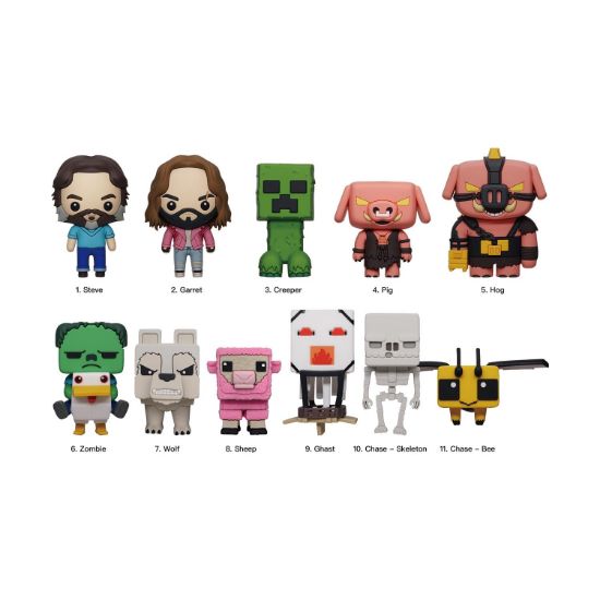 Picture of Monogram: Minecraft Movie (Series1) (Blind Bag/Random) 3D Foam Bag Clips (37035)