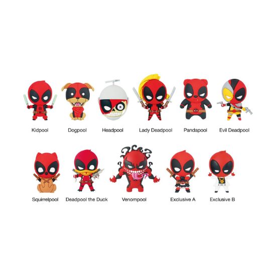 Picture of Monogram Marvel: Deadpool (Series3) (Blind Bag/Random) 3D Foam Bag Clips Figures (68595)