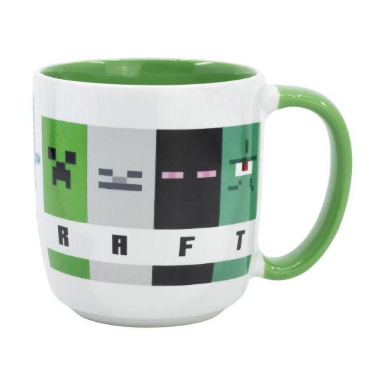 Picture of Stor: Minecraft Squared Pattern - Young Adult Ceramic Elite Mug In Gift Box (385ml) (75618)