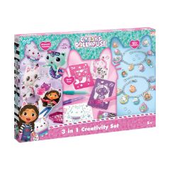 Picture of Totum: Gabby's Dollhouse - 3 In 1 Creativity Set Diamond Painting, Glitter Charm Bracelets & Spray Pens (TT420366)