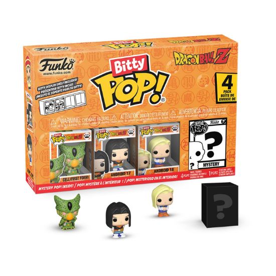 Picture of Funko Bitty Pop! 4-Pack: Dragon Ball Z- Cell (First Form), Android 17, Android 18, Mystery Pop! Vinyl Figures
