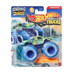 Picture of Mattel Hot Wheels Monster Trucks: Shark vs. Dinos - Gunkster Die-Cast Vehicle (JCD89)