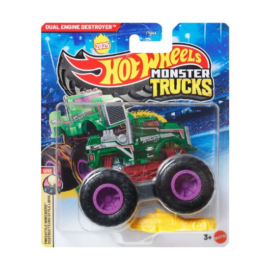 Picture of Mattel Hot Wheels Monster Trucks: Freestyle Wreckers - Dual Engine Destroyer 2025 Die-Cast Vehicle (JCD72)